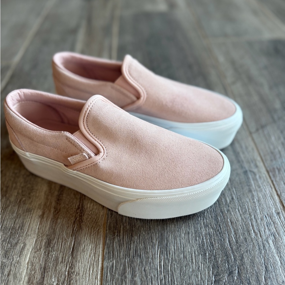 NWT Vans Classic Slip-On Suede Sepia Rose Pink Sneakers Women’s 7.5